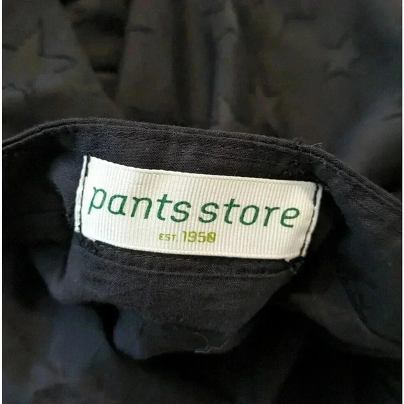 Pants Store Black Star Print Ruffle Mini Skirt Size Small Tie Waist Boho - Picture 6 of 6